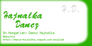 hajnalka dancz business card